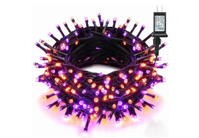 Image: Brizled Purple and Orange Halloween String Lights 240-LED
