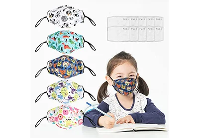 Image: Aniwon Reusable Anti-Dust Cotton Face Mask with Activated Carbon Filter for Kids (by Aniwon)