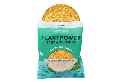 Image: Outer Aisle: Low Carb Plantpower Cauliflower Sandwich Thins