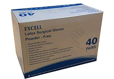 Image: PolyCare Disposable Powder Free Latex Examination Gloves (by PolyCare)