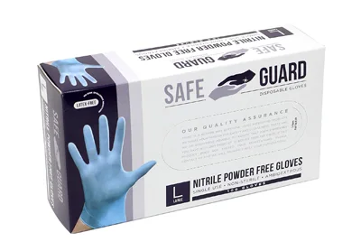 Image: Nitrile Powder Free Disposable Gloves (by Safeguard)