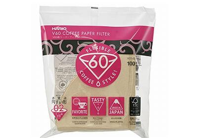 Image: Hario V60 Size-02 Natural Paper Coffee Filters 100-Pack