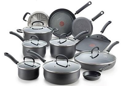 Image: T-fal 17-Piece Ultimate Hard Anodized Nonstick Cookware Set