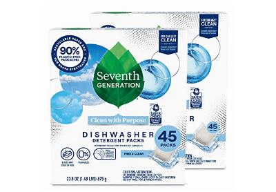 Image: Seventh Generation 45-Packs Dishwasher Detergent 2-box