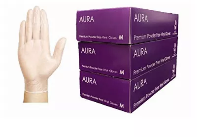 Image: Aura Premium Vinyl Gloves (Medium size) (by Jacomo)