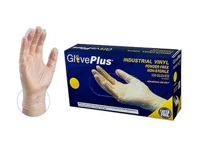 Image: GlovePlus IVPF46100-BX Industrial Clear Vinyl Gloves (by GlovePlus)