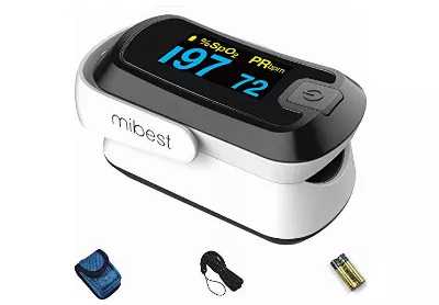 Image: Mibest Black Dual Color OLED Finger Pulse Oximeter (by Mibest)