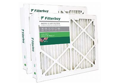 Image: Filterbuy 24x24x5 MERV-8 Pleated AC Furnace Air Filter for Honeywell Return Grille 2-pack