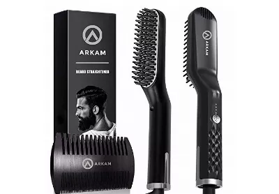 Image: Arkam Premium Beard Straightener Brush for Men (by Arkam)
