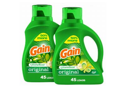 Image: Gain 45 loads Original Laundry Detergent with Aroma Boost 2-pack