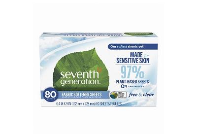 Image: Seventh Generation Free and Clear Fabric Softener Sheets (by Seventh Generation)