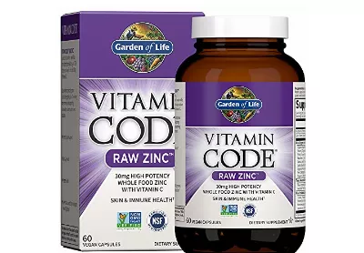 Image: Garden Of Life 30mg Vitamin Code Raw Zinc (by Garden Of Life)