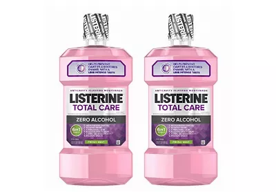 Image: Listerine Total Care Anticavity Fluoride Mouthwash Fresh Mint, Alcohol Free (by Listerine)