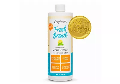 Image: Oxyfresh Fresh Breath Lemon Mint Mouthwash, Alcohol Free (by Oxyfresh)