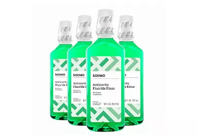 Image: Solimo Anticavity Fluoride Rinse Mint, Alcohol Free (by Solimo)
