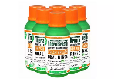 Image: Therabreath Fresh Breath Oral Rinse Mild Mint, 6 pack (by Therabreath)