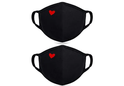 Image: Yiiza Unisex Reusable Cotton Fashion Cute Heart Face Mask (by Yiiza)