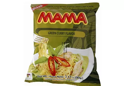 Image: Mama Ramen Instant Noodles Green Curry Flavor 20-Pack