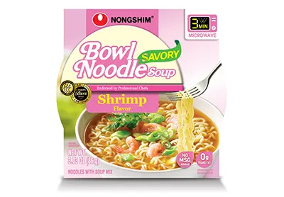 Image: Nongshim Savory Bowl Noodle Soup Shrimp Flavor 12-Pack
