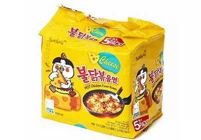 Image: Samyang Korean Style Hot Cheese Flavored Chicken Ramen Noodles 5-Pack