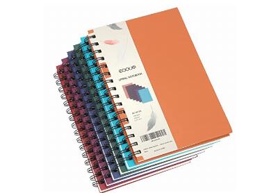 Image: Eoout A5-Size College Ruled Hardcover Spiral Notebook 6-pack