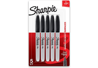 Image: Sharpie Fine Point Black-Ink Permanent Marker 5-count