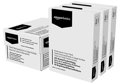 Image: Amazon Basics Multipurpose Copy Paper 1500-sheet