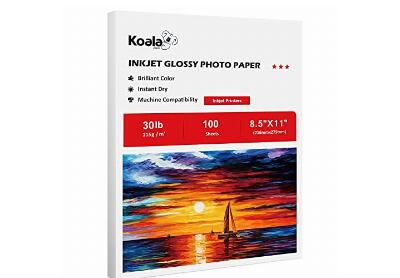 Image: Koala 8.5x11 Inkjet Glossy Photo Paper 100-sheet