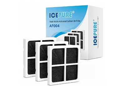 Image: Icepure AF004 Refrigerator Air Filter Replacement 3 pack (3.7 x 3.7 x 1.42 inches)