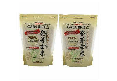 Image: GABA Rice Whole Grain Sprouted Brown Rice 2.2 Lbs x 2 bags (by Koshihikari)