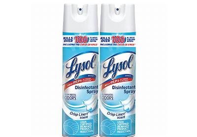 Image: Lysol Crisp-Linen-Scent Disinfectant Spray 2-pack