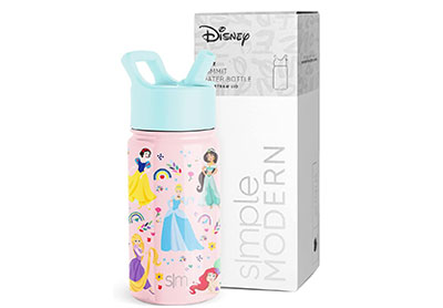 Image: Simple Modern Disney Kids Water Bottle with Straw Lid 14 oz