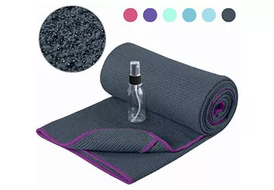 Image: Heathyoga Silicone Coating Layer Non Slip Yoga Towel (by Heathyoga)